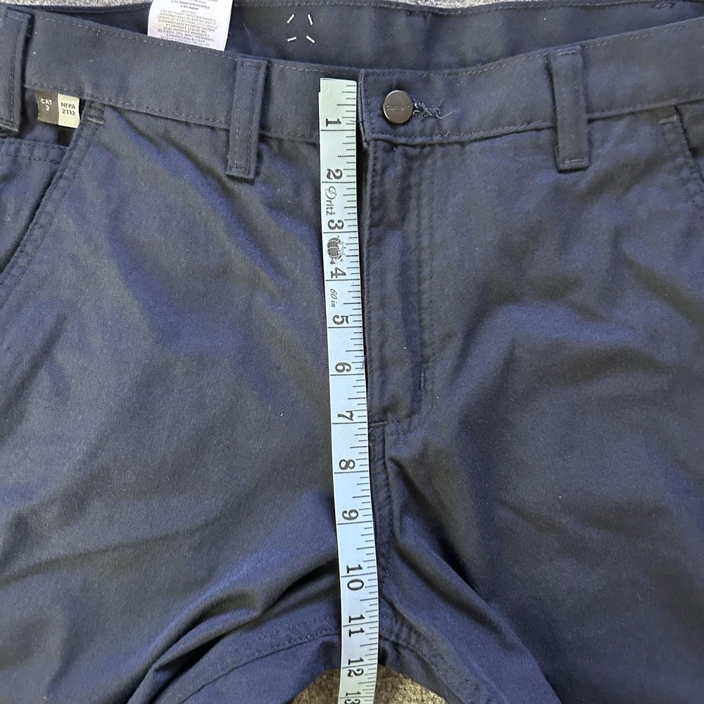 Carhartt FR Pants Mens 32x34 Navy Flame Resistant Carpenter Workwear Cargo P11 - Picture 8 of 14
